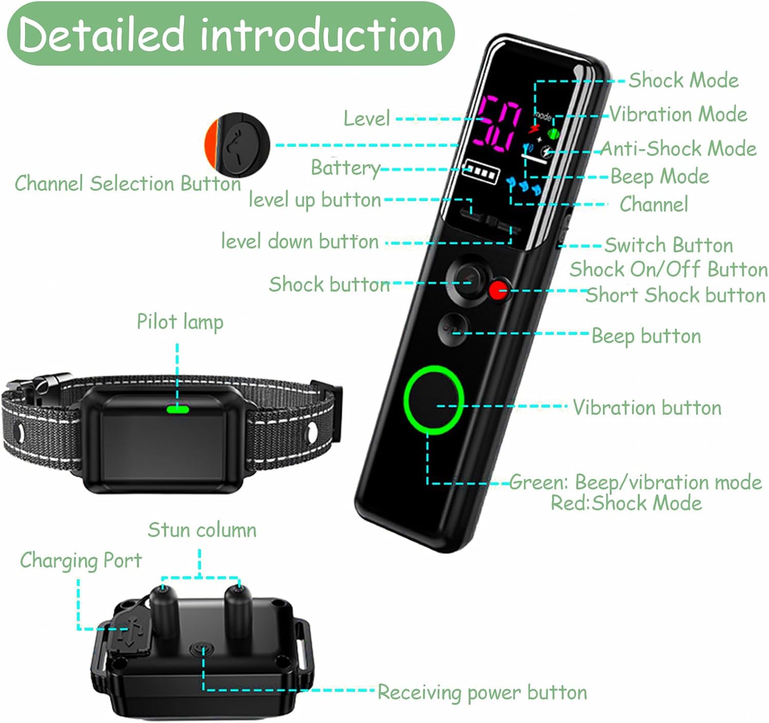 🔥Dog Trainer's Secret Weapon! 3 Modes Electric Collar⚡1600FT Remote Control | Waterproof & Rechargeable for All Dogs 8-120lbs🖤Sleek Black【TikTok's Top Training Gear】 🔥Dog Trainer's Secret Weapon! 3 Modes Electric Collar⚡1600FT Remote Control | Waterproof & Rechargeable for All Dogs 8-120lbs🖤Sleek Black【TikTok's Top Training Gear】